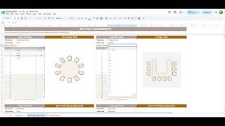 Wedding Seating Chart Spreadsheet | Google Sheets Table Planner for Weddings