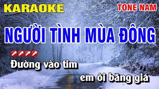 Karaoke Người Tình Mùa Đông Tone Nam Nhạc Sống | Nguyễn Linh