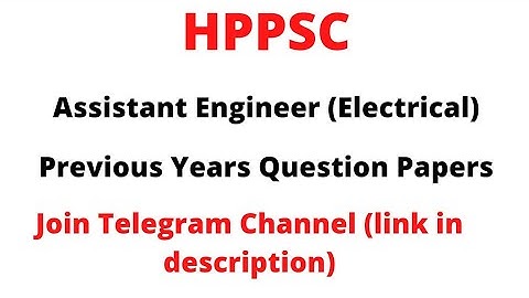 HPPSC AE Electrical Previous Year Question Papers (2015-2019)