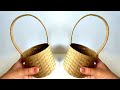 SIMPLY and EASILY 😍REALISTIC MINI BASKET FROM CARDBOARD 😍DIY Handmade Cardboard Craft