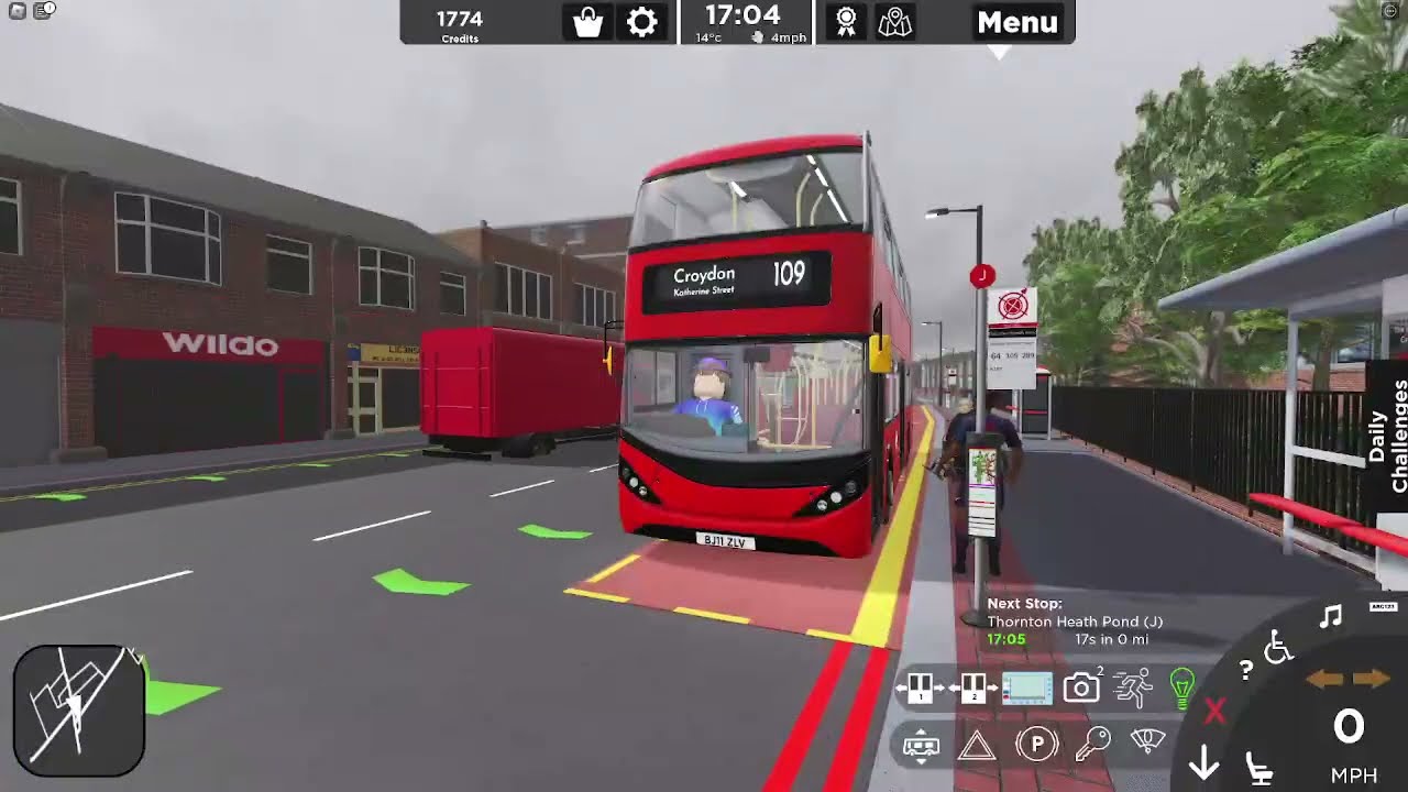 Roblox Croydon - Route 109 - Croydon Katherine Street (Enviro 400 City)