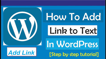 How To Add Link To Text In WordPress