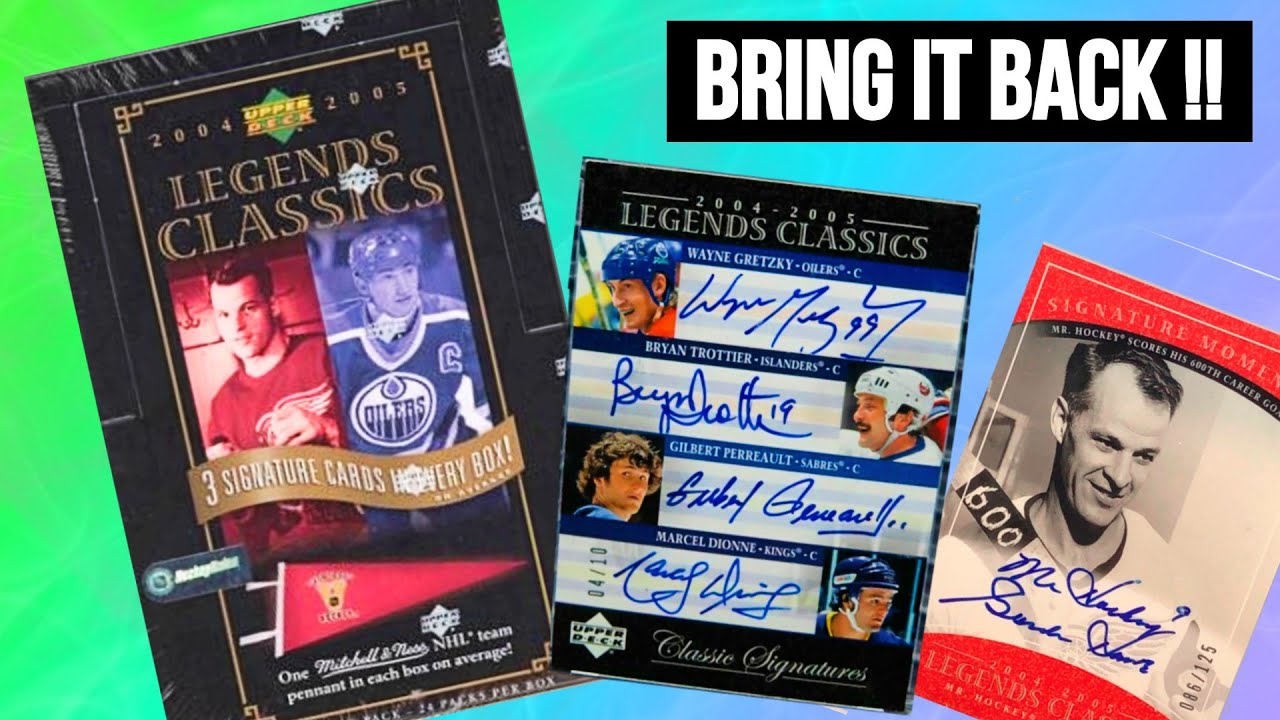 2 HOF AUTOS !! 2004-05 Upper Deck Legends Classics Hockey Hobby Box Break !