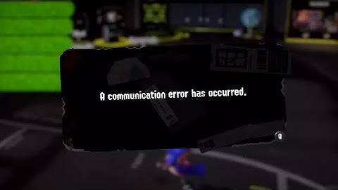 A Communication Error Has Occured
