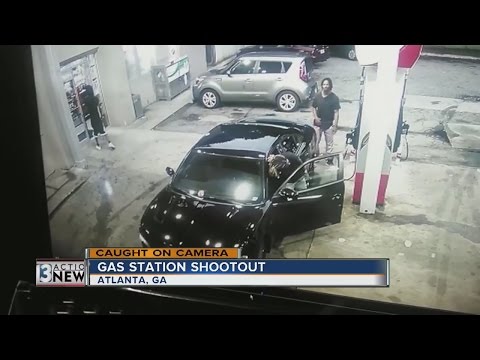 A Gas Station Shootout In Atlanta Caught On Camera