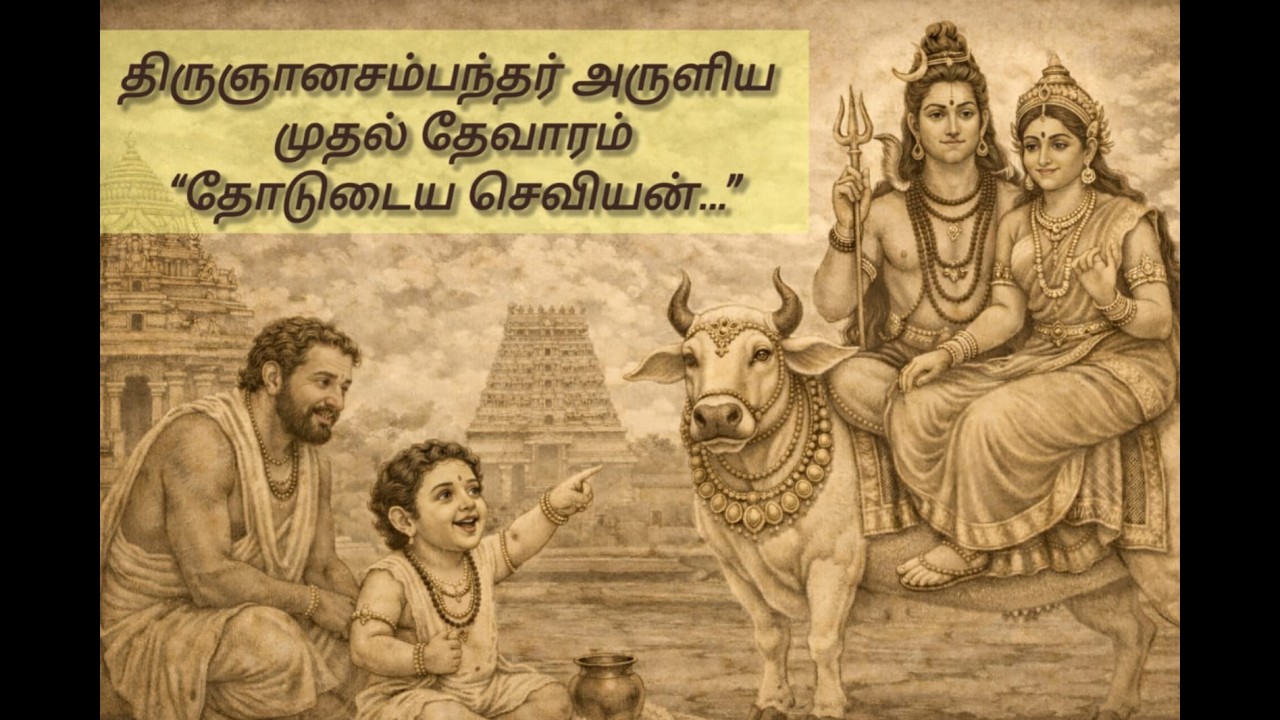 திருஞானசம்பந்தர் அருளிய முதல் தேவாரம் “தோடுடைய செவியன்…”