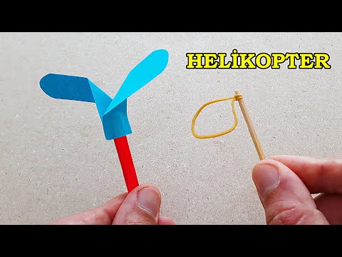 KAĞITTAN HELİKOPTER YAPIMI - ( Süper Uçuyor ! )