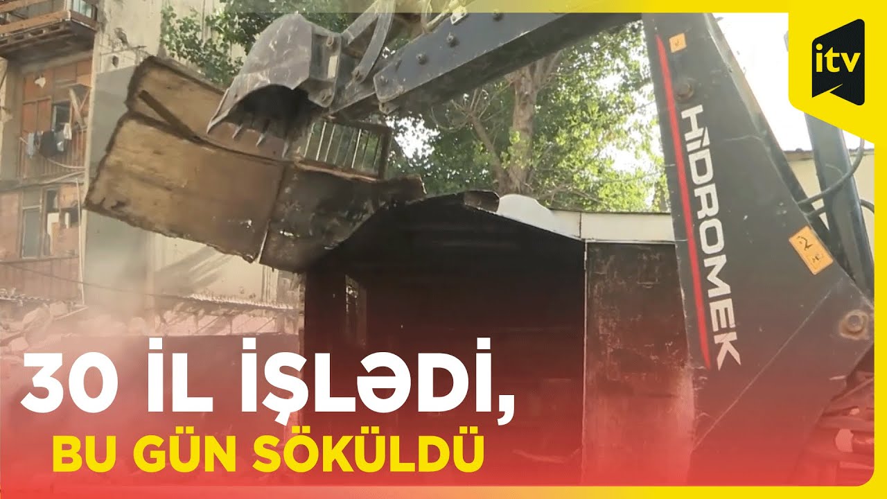 Yasamalda 30 il fəaliyyət göstərən qanunsuz obyektlər söküldü