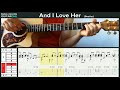 And I Love Her (Beatles) - Pat Metheny - Guitar Tabs & Score