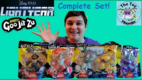 Lightyear Goo Jit Zu 5" Figures Complete Set: 2 Buzz Lightyear, Izzie, & Zurg Unboxing & Review