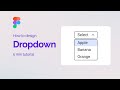 Dropdown menu in figma