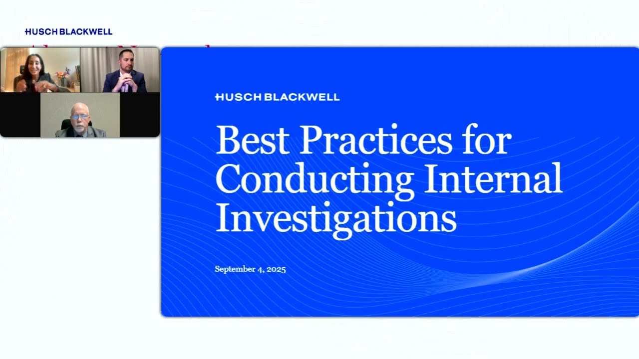 Best Practices for Conducting Internal Investigations