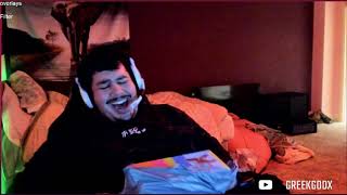 Greek opens a PO Box delivery.