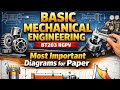 Basic Mechanical Engineering Most Important Diagrams and questions | BT-203 RGPV Examination