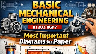 Basic Mechanical Engineering Most Important Diagrams and questions | BT-203 RGPV Examination 