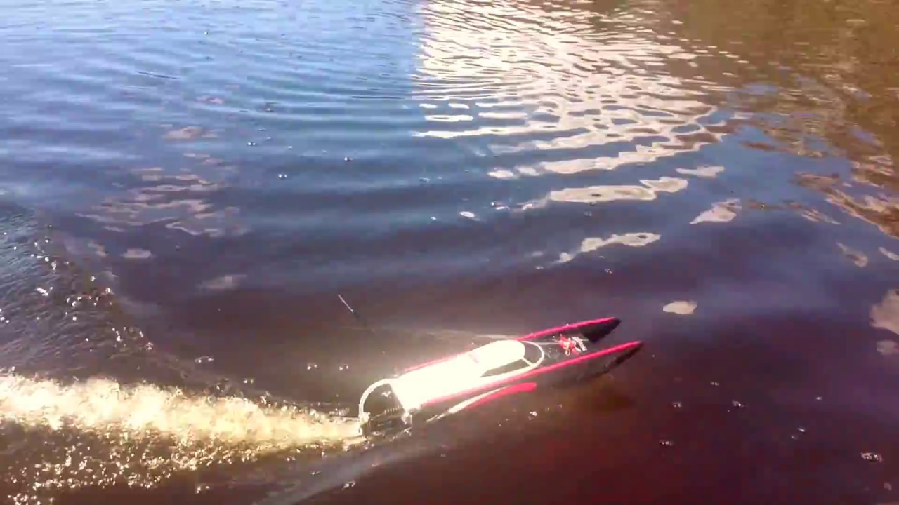 centurion mini brushless catamaran boat 450mm - youtube