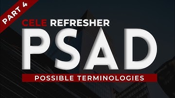 CE Board Exam Refresher: PSAD (Possible Terminologies) | Part 4