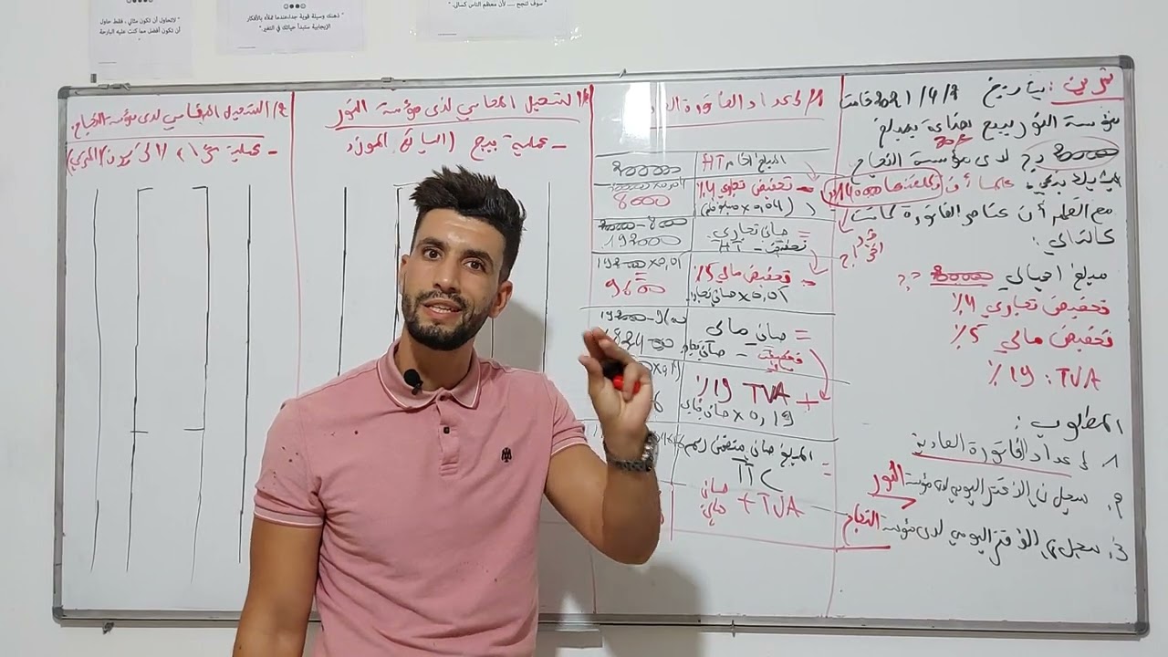 الحصة 19 : المخزونات مع وجود تخفيضات تجاريةومالية في الفاتورة مع كيفية التسجيل المحاسبي (أولى جامعي)