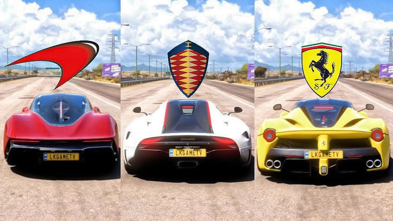 FH5 DRAG RACE! SPEEDTAIL Vs REGERA Vs LAFERRARI - YouTube
