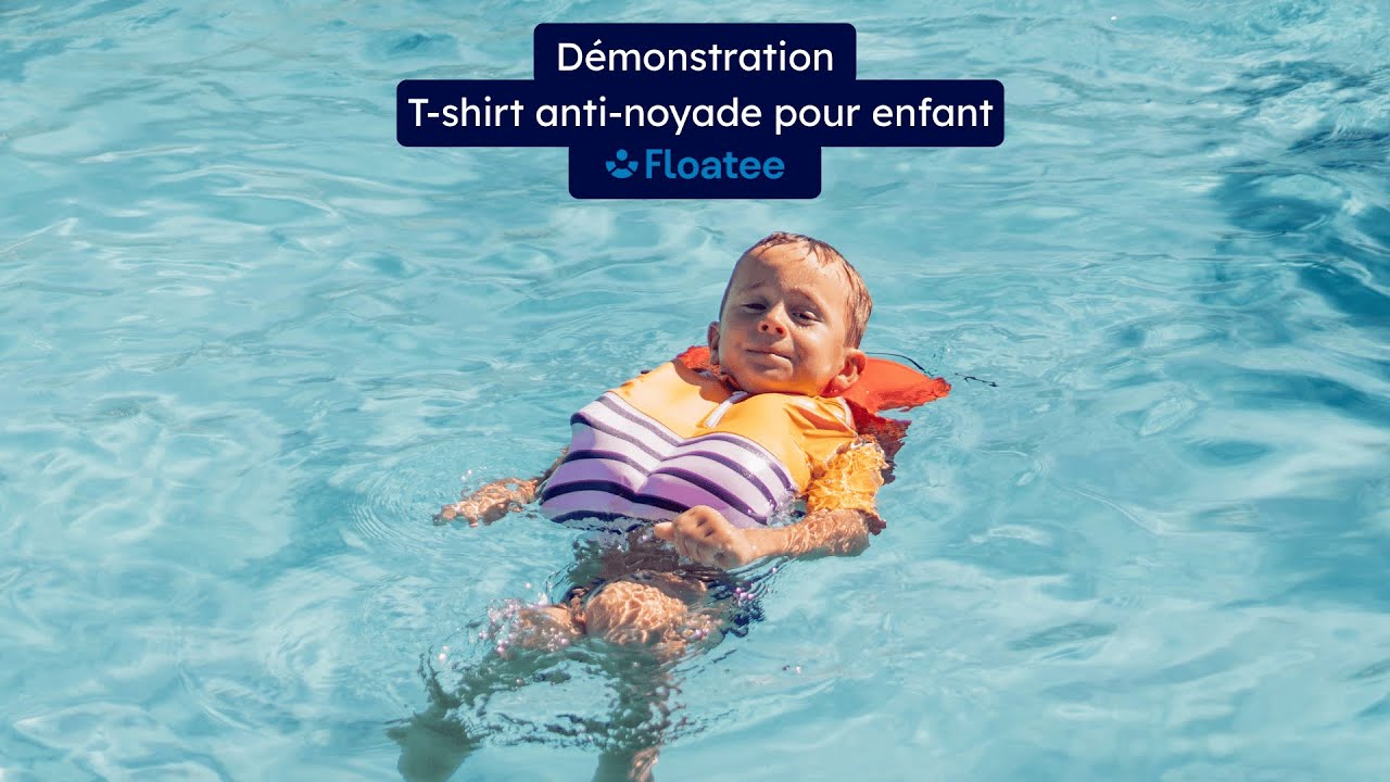Tee-shirt anti-noyade enfant Floatee ans manches courtes