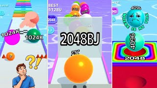 1024K2048Bj4096No Tile Glitch Ball Run 2048 Vs Infinity Mode Vs Ball Run Infinity Max Levels