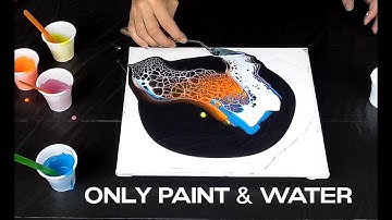#140 CELLS with ONLY PAINT and WATER! Swipe Technique - Fluid Painting For Beginners