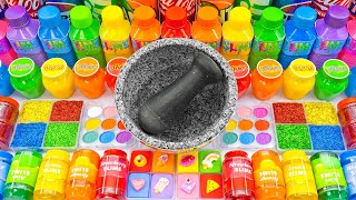 Satisfying Video Mixing Makeup Cosmetics Glitter Squishy Balls Soda Slime into Glossy Slime ASMR