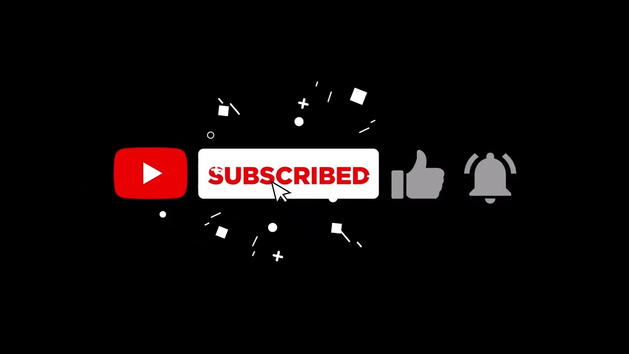 YouTube Subscribe and Bell Icon Animation with Sound