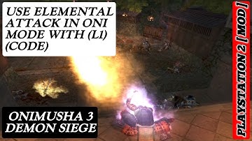 Use Elemental Attack In Oni Mode With (L1) (CODE) Onimusha 3 PS2 MOD (Cheat Code)