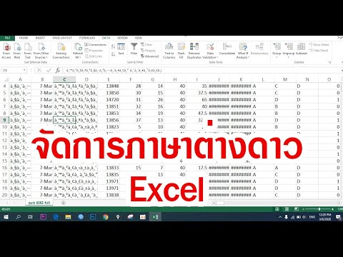 การแปลภาษาต่างดาว excel csv