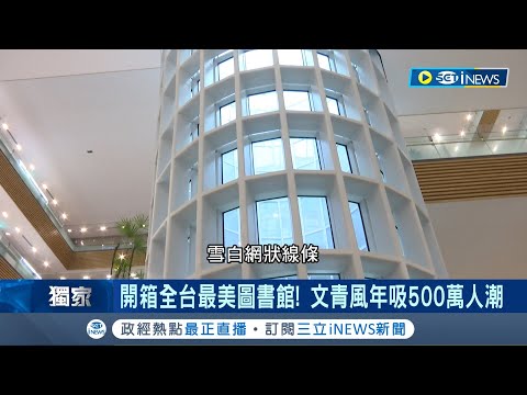 開箱全台最美圖書館! 文青風年吸500萬遊客 自助借還一件解決 智慧化檢書超省人力|記者 彭志華 林嘉倩|【台灣要聞】20240402|三立iNEWS