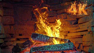 Relaxing Fireplace 4K With Burning Fire Sounds🔥3 Hours Fireplace Asmr🔥Cozy Crackling Fireplace 4K