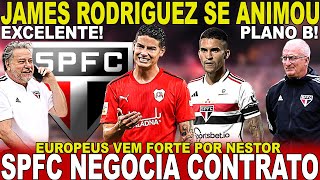 BASTIDORES FERVENDO!!! SPFC NEGOCIA CONTRATO! JAMES RODRIGUEZ SE ANIMOU! CASTORE VEM FORTE! CBF E+