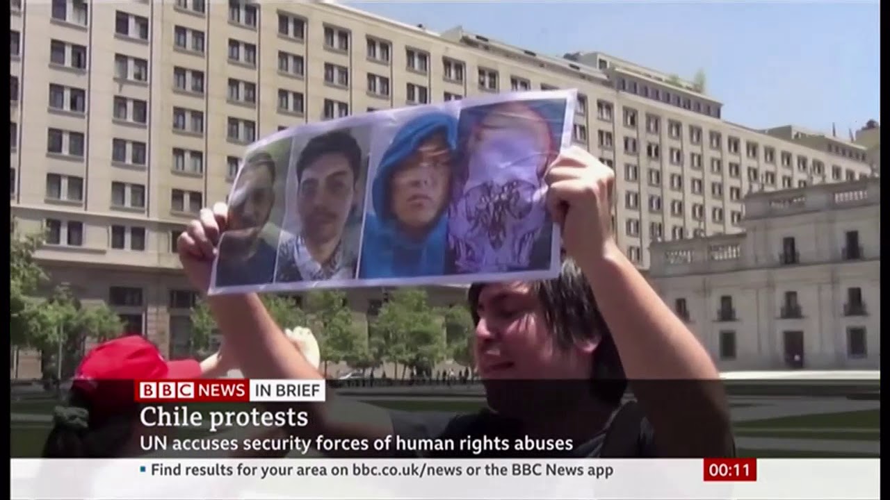 UN accuses govt. of human right abuses (Chile) - BBC News - 14th December 2019