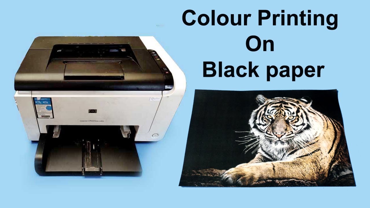 Amazing Colour Picture Printing on Black Paper - Using Colour Laserjet  Printer 