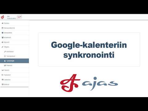 Ajas Touch - Google kalenteriin synkronointi