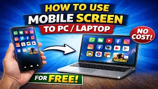 How To Use Your MOBILE SCREEN To Your PC LAPTOP For Free Connect PHONE To PC LAPTOP Free English screenshot 1