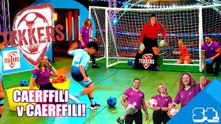 🏴󠁧󠁢󠁷󠁬󠁳󠁿 Tekkers ⚽️ Caerffili v Caerffili! 🏰 Footy Skills Welsh Gameshow with Subtitles!