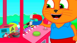 Cats Family in English - Life Hack To Catch Toys Cartoon for Kids