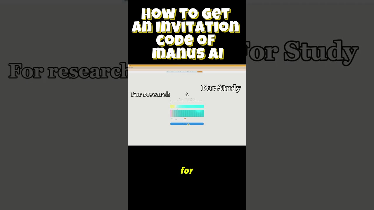How to get an Invitation Code of Manus AI - Step-by-Step Guide to Get a Manus Invitation Code