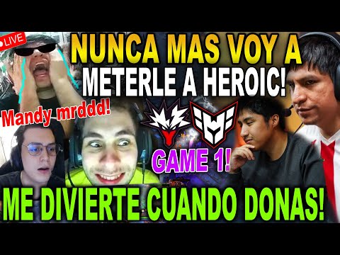 🤣ME DIVIERTE CUANDO DONAS ABUELO!🤣 BENJAZ MANDY Y MATTHEW ANALIZAN HEROIC VS YANDEX! GAME 1 BLAST!