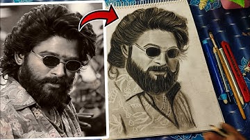 Allu Arjun sir (Puspa 2) sketch. Easy shading tutorial step by step.