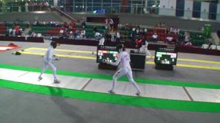 20100124 we gp doha 8 green DEL CARRETTO Bianca ITA 15 vs SUN Yujie CHN 12 sd No Part1