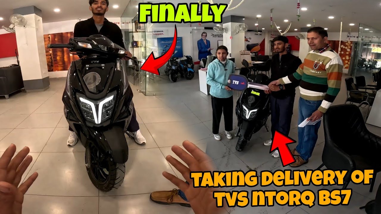 Taking delivery of ntorq 125 super squad edition🥰Tvs ntorq 2024 bs6 ❤️