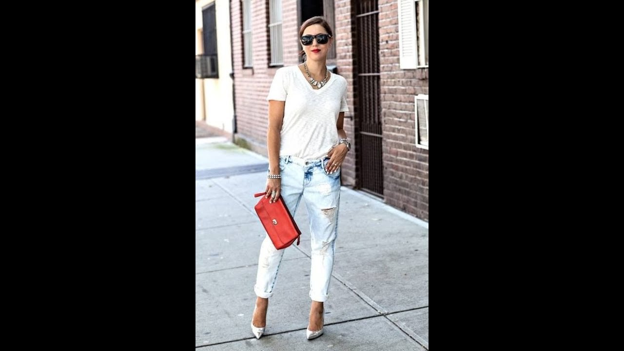 How To Wear Boyfriend Jeans Outfit Ideas 19 Youtube