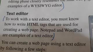 Class 7 ,chapter # 6 ,html editor