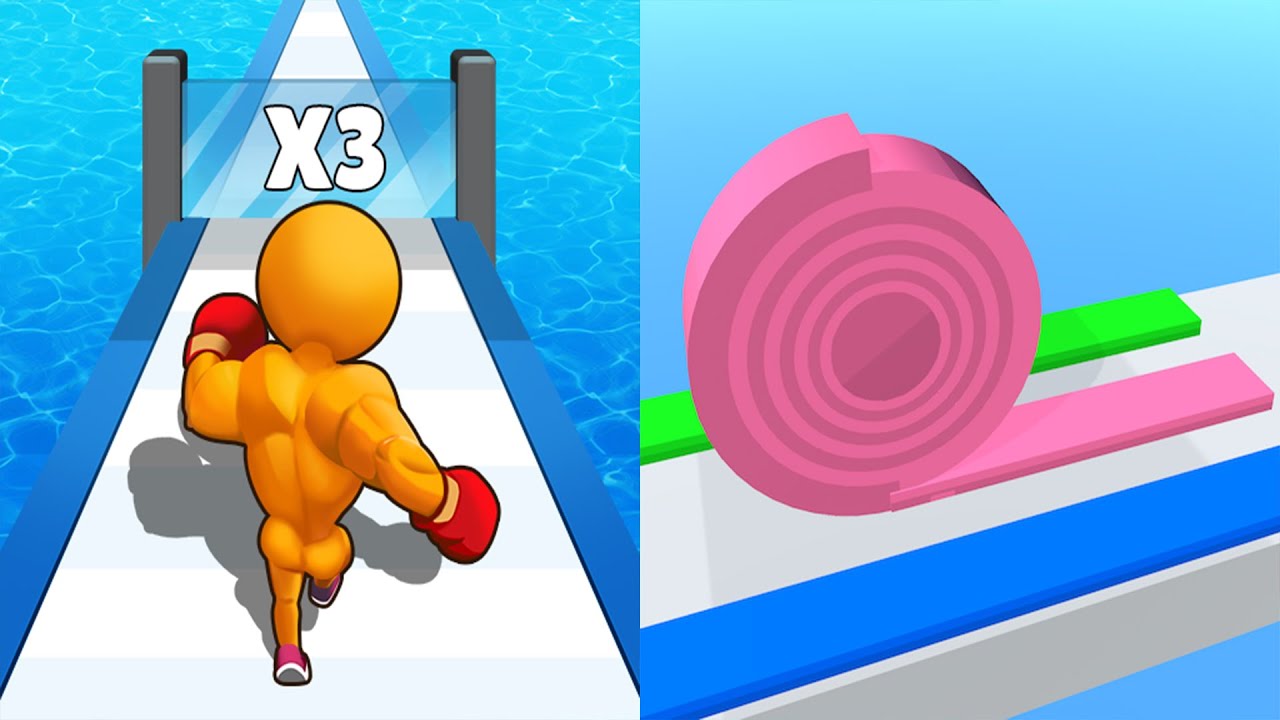 Level Up Runner VS Layers Roll - All Level Gameplay Android iOS Ep9