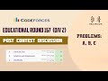 Educational Codeforces Round 167 (Rated for Div. 2) | Post Contest Discussion | Solutions - A to C