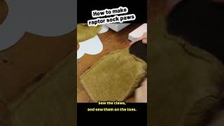 How To Make Raptor Sock Paws #fursuitmaker #costume #fursuit #howto #tutorial