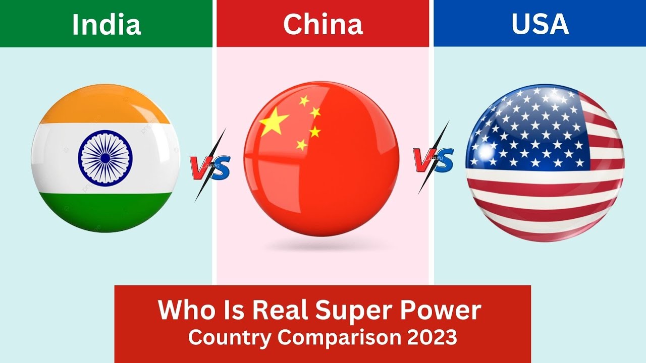 India vs China vs USA - Country Comparison 2023 - YouTube